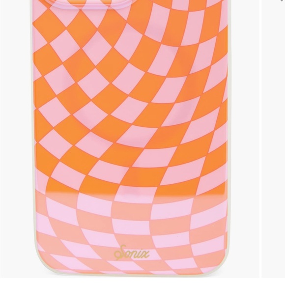Sonix iPhone 14 Pro Max Pink/Orange Checkered Case NWT - Picture 3 of 6